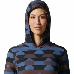 Hot Sale 💯 Mountain Hardwear Crater Lake Long Sleeve Hoodie Women's 🔔 -Mountain Hardwear Sales BLUQUA D3