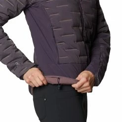 Hot Sale 🛒 Mountain Hardwear Stretchdown Hybrid Hooded Jacket Women's 🔔 -Mountain Hardwear Sales BLU D2 1