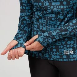 Deals 🤩 Mountain Hardwear Mountain Stretch Long Sleeve Hooded Top Women's 👍 -Mountain Hardwear Sales CABLQUGETR D11
