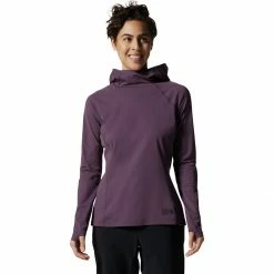 Deals 🤩 Mountain Hardwear Mountain Stretch Long Sleeve Hooded Top Women's 👍 -Mountain Hardwear Sales DUSPUR 6