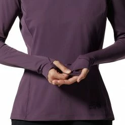 Deals 🤩 Mountain Hardwear Mountain Stretch Long Sleeve Hooded Top Women's 👍 -Mountain Hardwear Sales DUSPUR D4 5