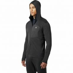 Outlet 💯 Mountain Hardwear Type 2 Fun 3/4 Zip Hooded Jacket Men's 😀 -Mountain Hardwear Sales VOI D2